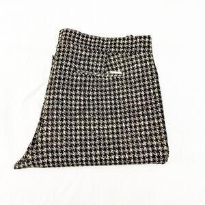 Michael Kors Houndstooth Patterned Print Slacks Blk-Brn SZ XL
